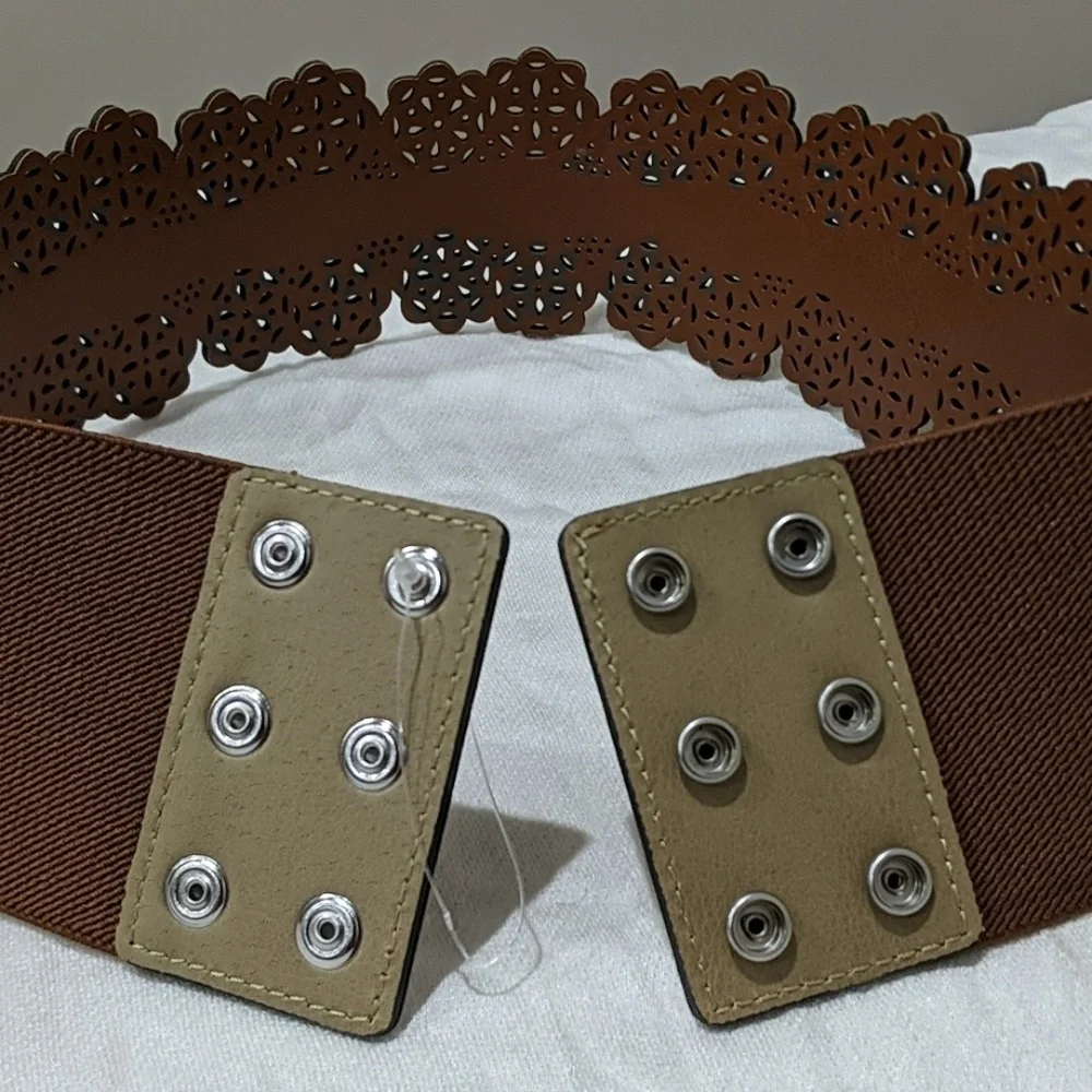 NY&Co Brown Stencil Belt NWOT